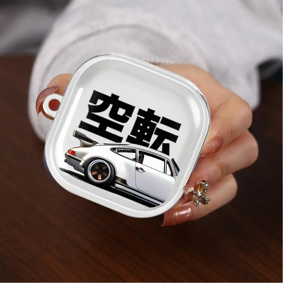 Чехол Race Win Old School Ride для Redmi Galaxy Buds 5 7 8 Lite 6 Pro 8Active 6Active, прозрачный чехол для наушников с крючком