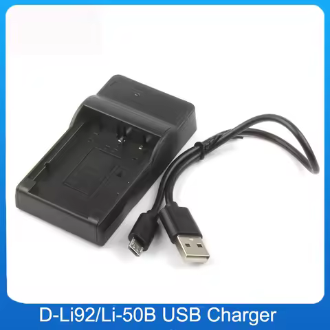 DLi92 D Li92 Li 50B Battery USB Charger for Pentax D-LI92 Optio I-10, RZ10, RZ18,WG-1, GPS, WG-2, WG-10