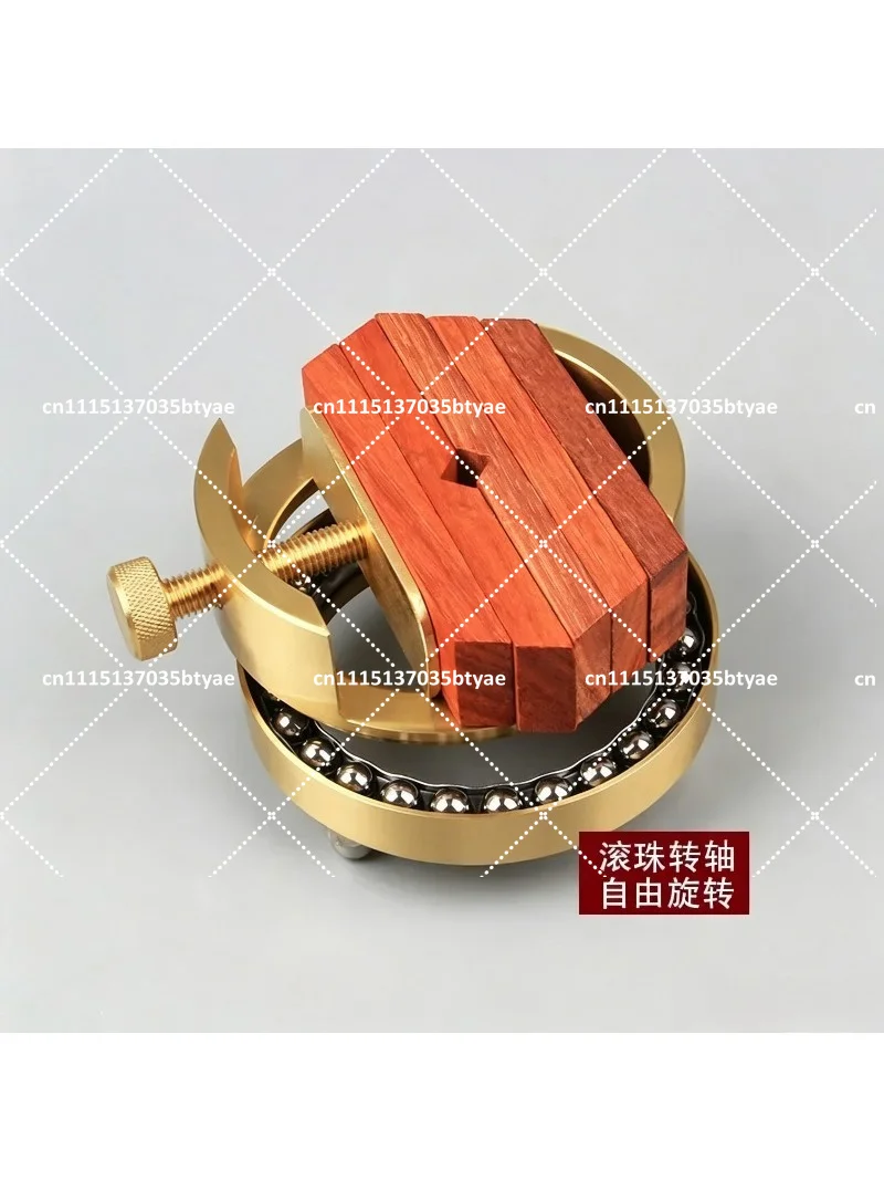 NEW2026 Seal Engraving Printing Bed 360° Rotating Metal Clip Stamp Tool Ink Pad Stone Fixing Beginner Set