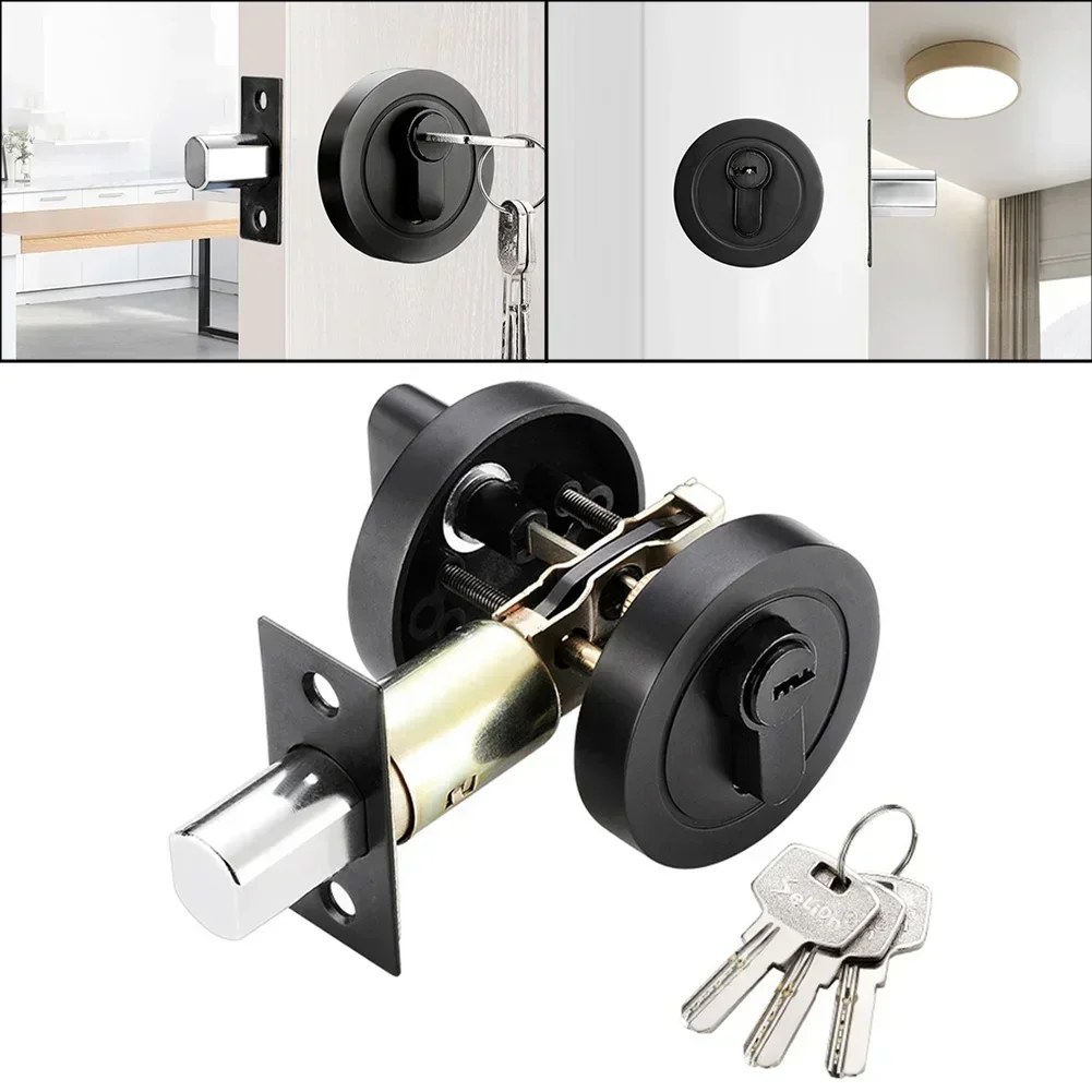 Serratura per porta con chiave Serrature per porte della camera da letto Serratura solida antifurto addensata per hardware di protezione di sicurezza per casa/hotels/uffici