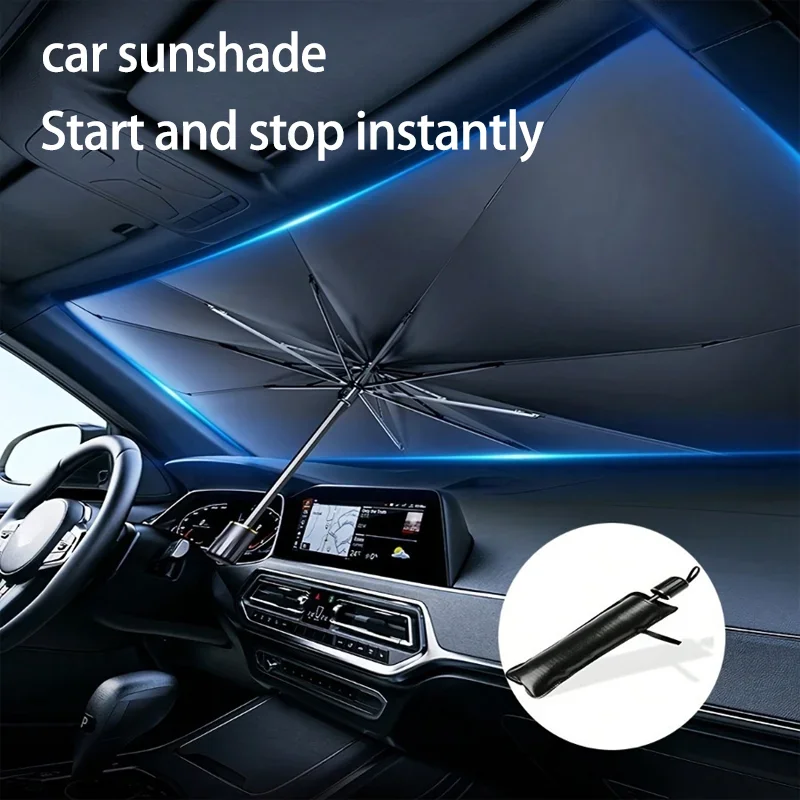 NEW Portable Car Windshield Sun Shade UV Blocker Insulation Sun Protector Internal Sun Visor for Car Sunshade Storage Solution