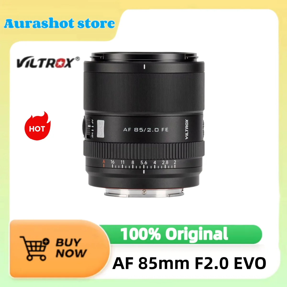 VILTROX AF 85mm F2.0 EVO Auto focus Full Frame Large Aperture Camera Lens for Sony E Nikon Z Mount A7IV A7C ZV-E1 FX3 A9III