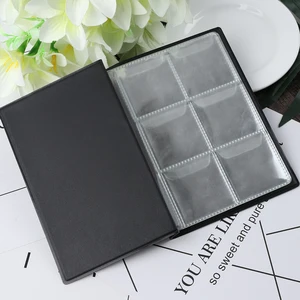Collection de pièces commémoratives en cuir PU artificiel 60 Pockets Album Book Collecter Money Organizer Sacs de rangement Livre de rangement 12 meilleurs albums vendus pour les billets de banque - No 8