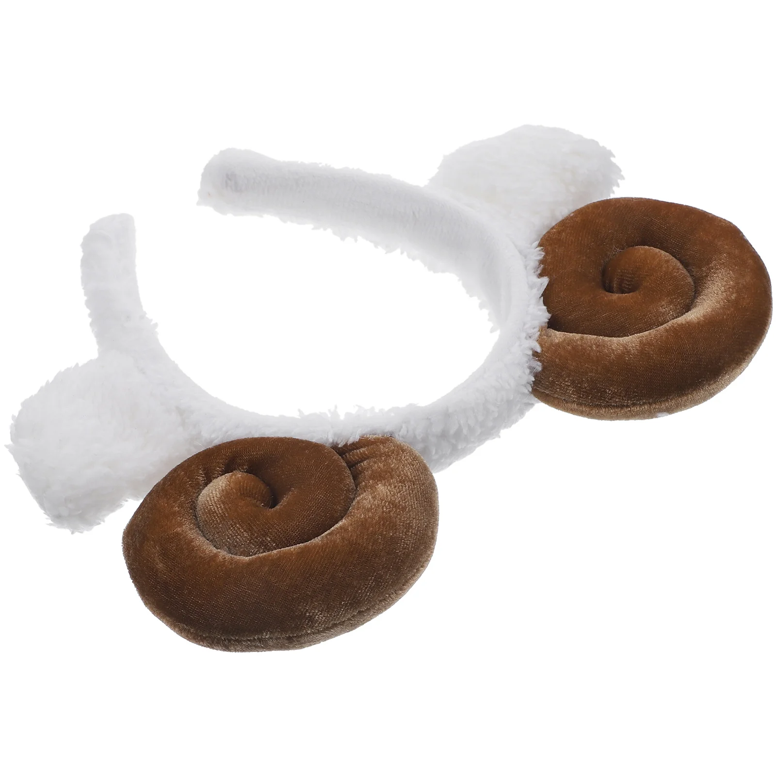 

Sheep Horn Hair Hoop Fabric Elastic Headband One Size Fits Most Sheep Ears Hair Band for Spa Makeup Facial Mask Exercise