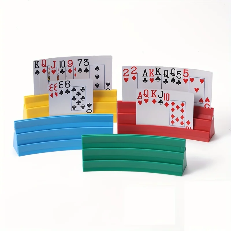 Bild 4: Magnetischer Spielkartenhalter mit 3 Fächern, Freistehender Kartenständer für Poker & Kartenspiele