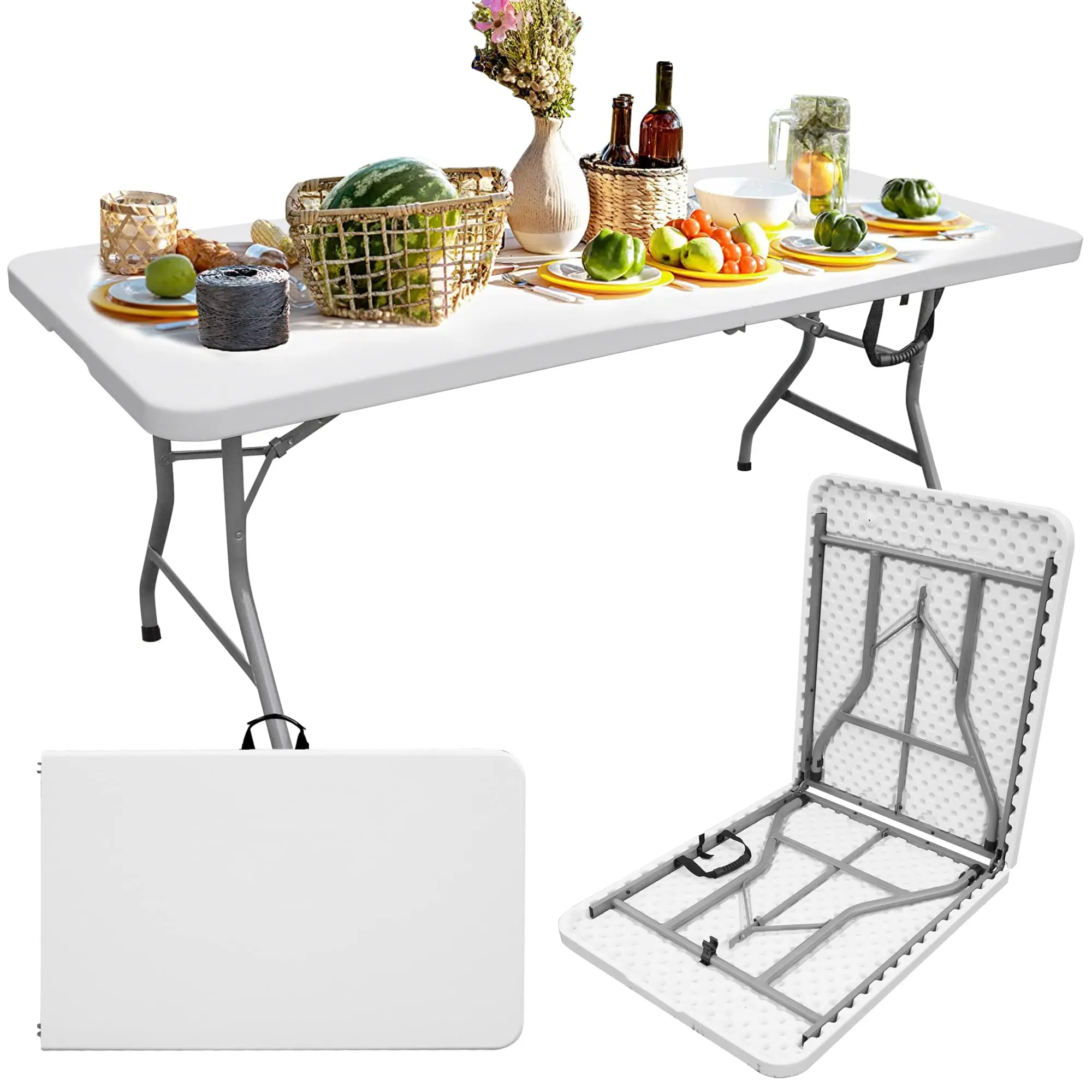 Mesas Plegables de Plástico Li - Outdoor Camping Rentals reseña y precio