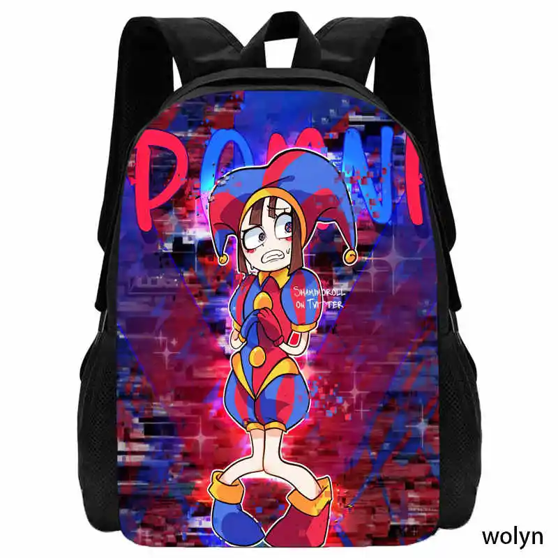 

The Amazing Mochila Digital Circus School Backpack,Cartoon Children Backpack,Large Capacity School Bags for Girls Boy Best Gift