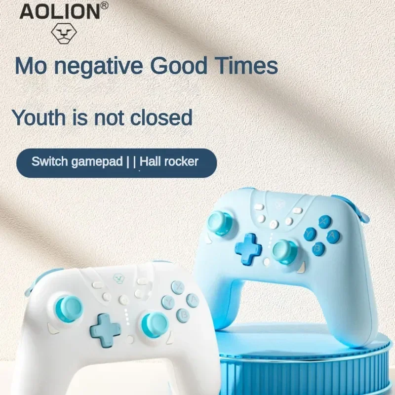 

AOLION Youth Version Pro Wireless Gamepads PS4 Switch Controller Hall Joystick PC Bluetooth Steam Android IOS Mobile No Latency