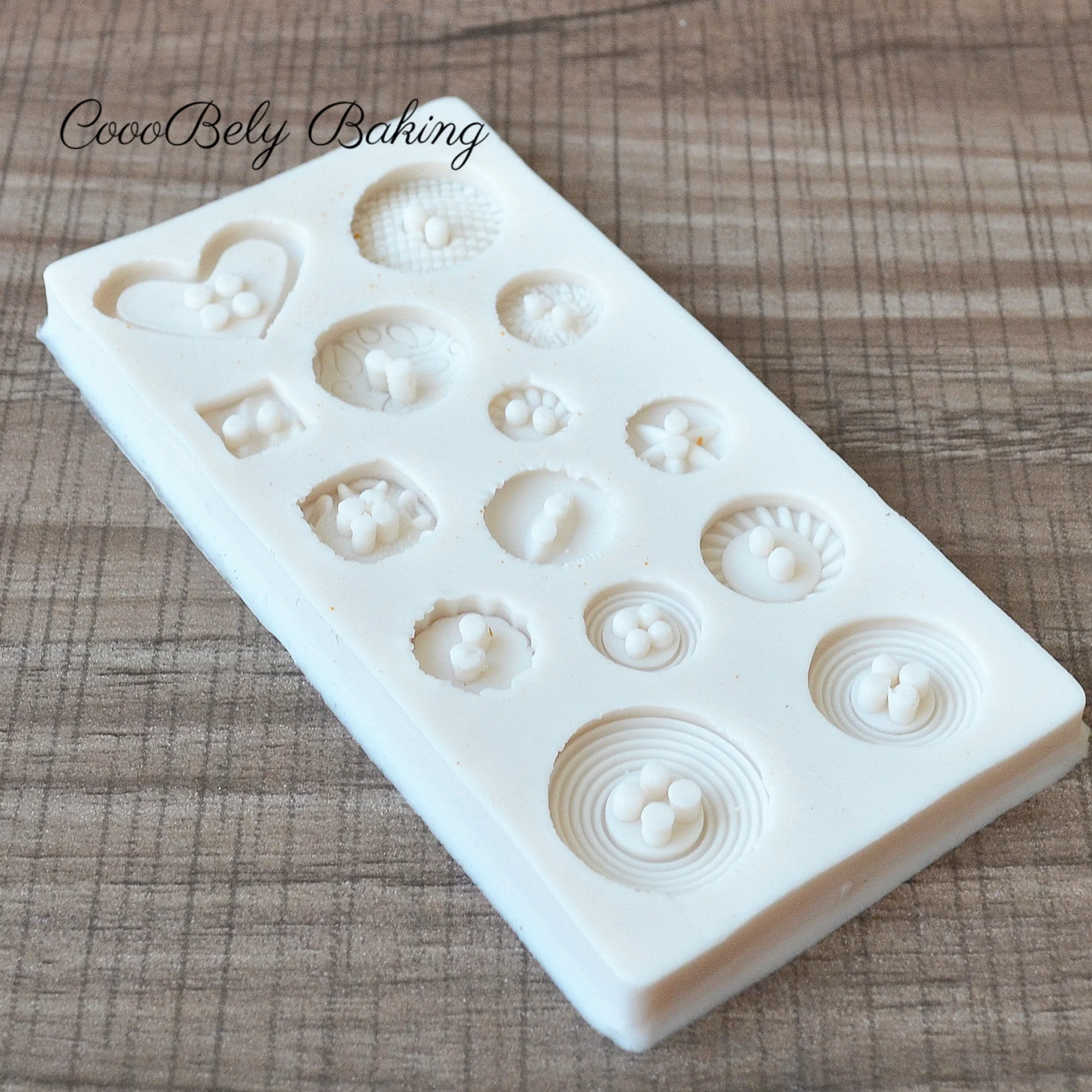 Buttons Kitchen Baking Accessories Silicone Mold Cupcake Fondant Molds Candy Chocolate Gumpaste Mould Cake Decorating Tools