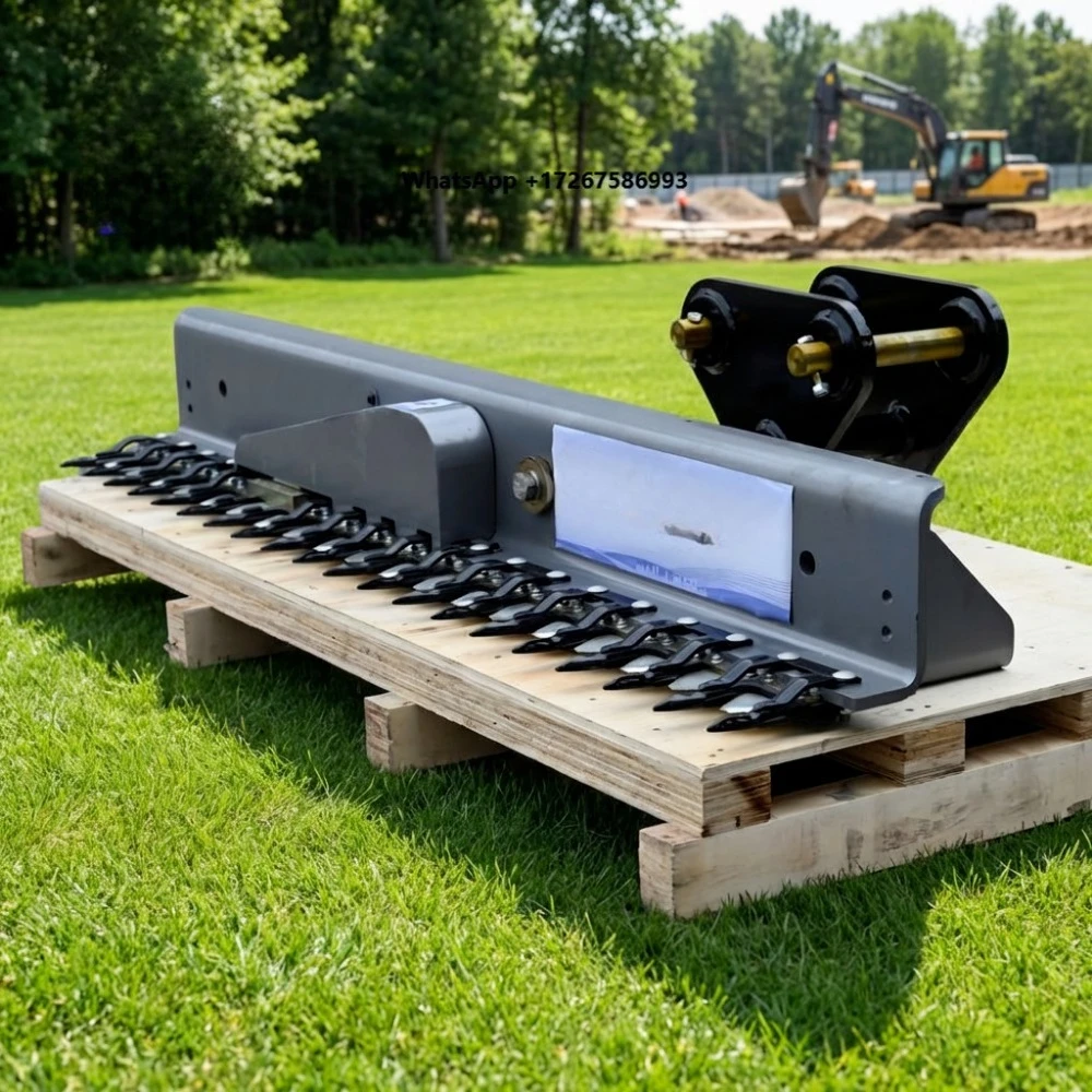 Excavator Mounted Hydraulic Flail Hedge Trimmer 1200mm Working Length Mower Grass Cutter