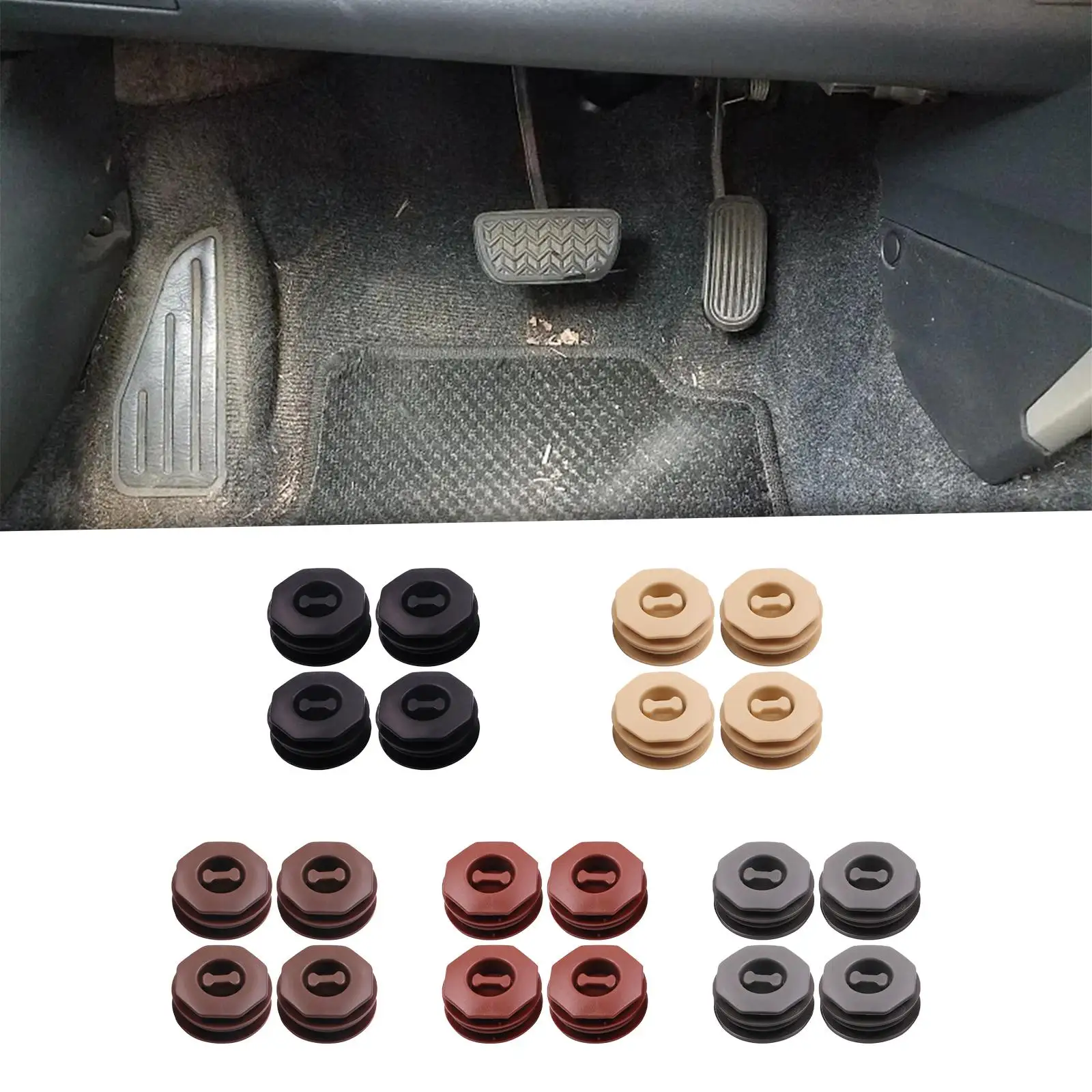 Car Mat Floor Fasteners Double Layer Twist Lock Retainer Rug Clips Holder for SUV Truck Automotive Carpet