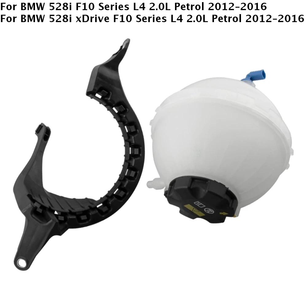 

For BMW 528i xDrive F10 Series L4 2.0L Petrol 2012–2016 Coolant Radiator Reservoir Tank With Cap 17138614293 17117639020