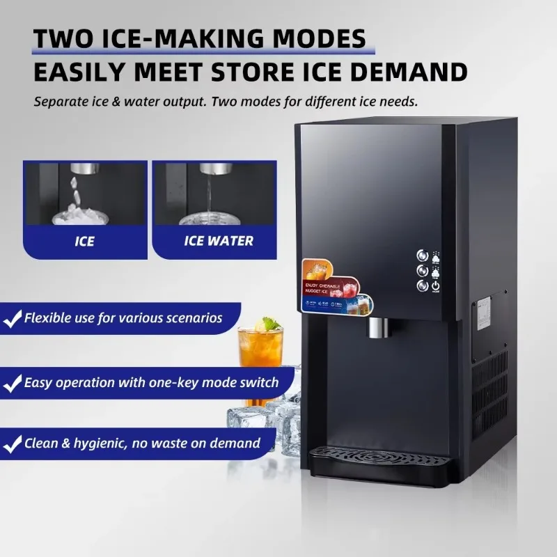 100-120KG Commercial Ice Vending Machine Automatic Cube Ice & Water Dispenser Ice Maker Factory Supply