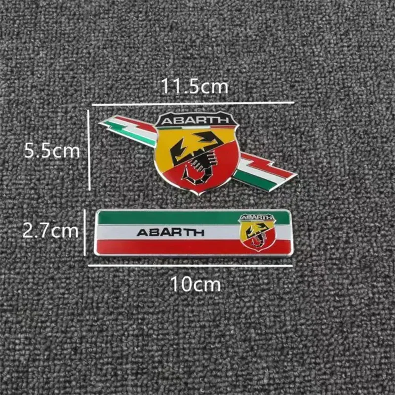 Car Styling 3D Sticker Metal Abarth Scorpion Adhesive Badge Emblem Decal For Abarth Punto 124 125 500 595 Fiat Viaggio Accessory view 3