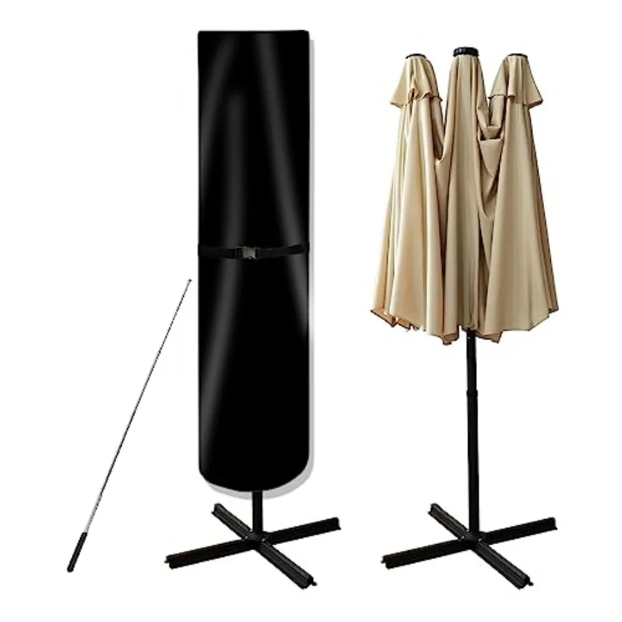 

Umbrella Cover, 420D Waterproof Outdoor Patio Umbrella Cover for 7Feet to 9Feet Market Umbrella, Coffee