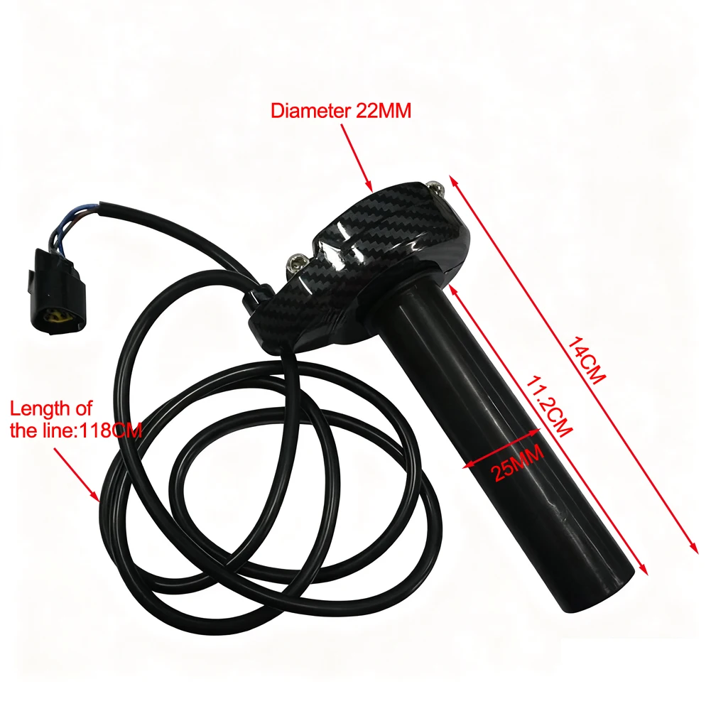 Carbon Fibre Colour Handlebar For Sur-Ron Premium Throttle Handle Aluminum Alloy Construction Enhanced Riding Control
