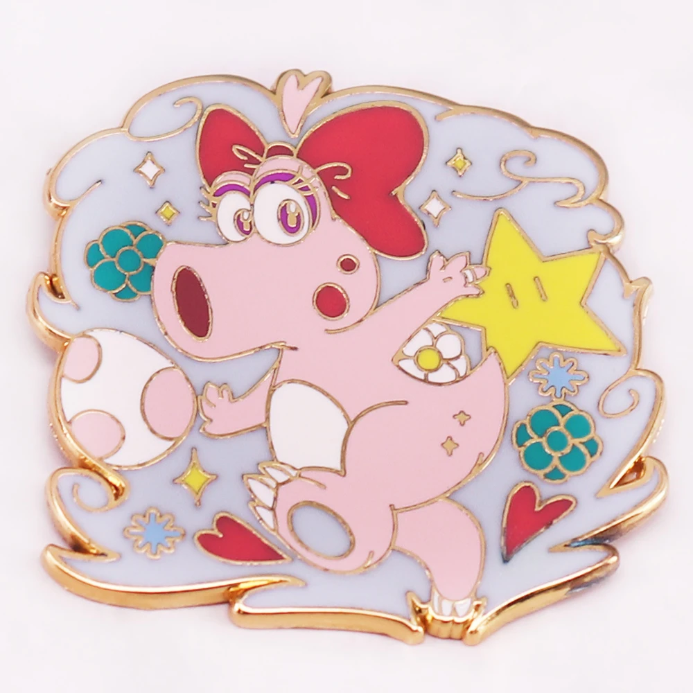 Anime mash ups cute Super Bros Series Star Heart Cute Gifts Enamel Pin