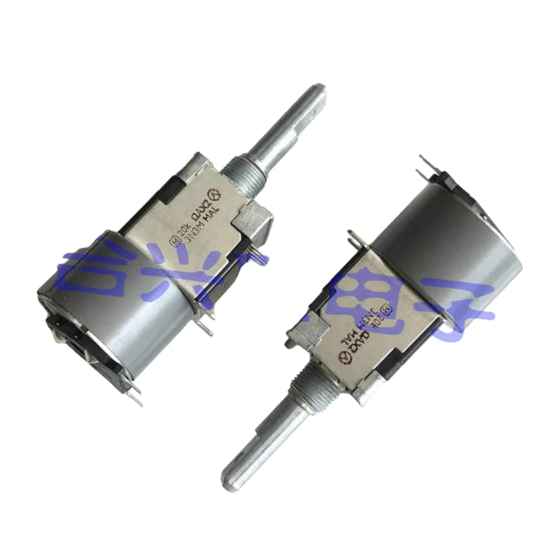 2pcs/Japan RK168 motor potentiometer double A20K * 2 axis length 30MM with tap