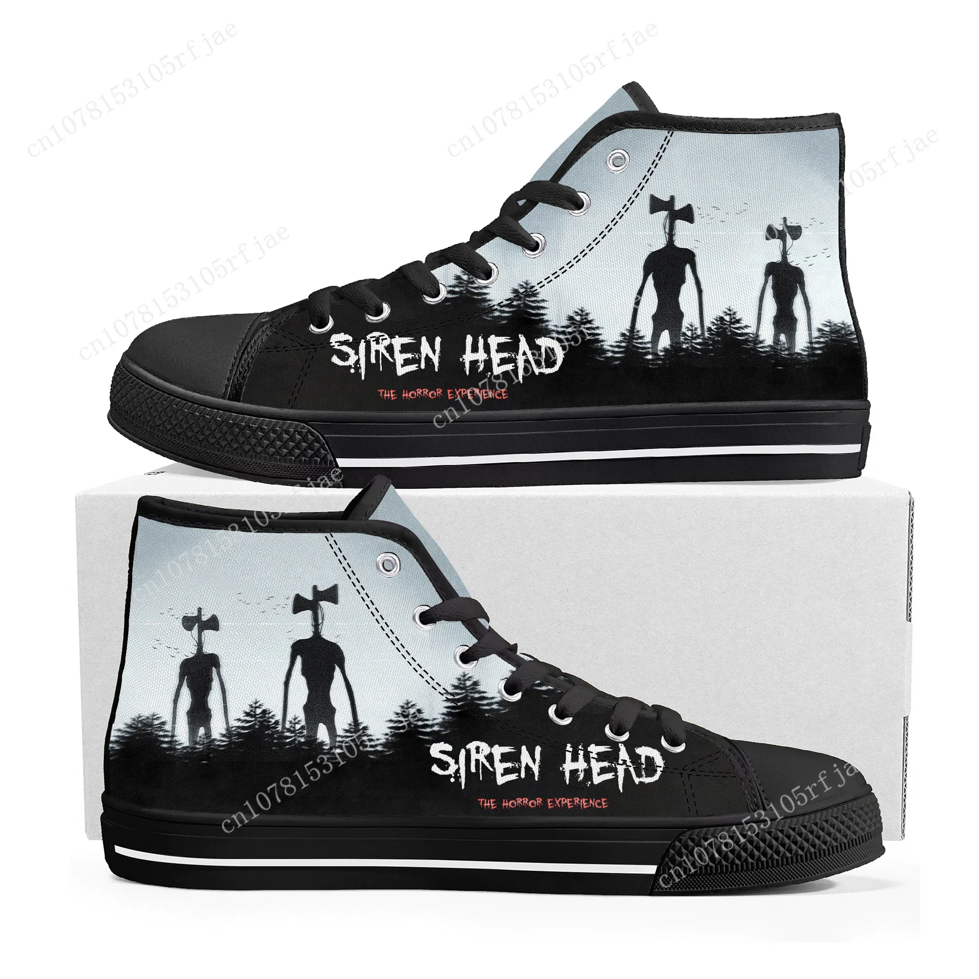 Siren Head-Zapatillas altas para hombre y mujer, zapatos de lona de alta calidad, con dibujos animados, a la moda, para parejas