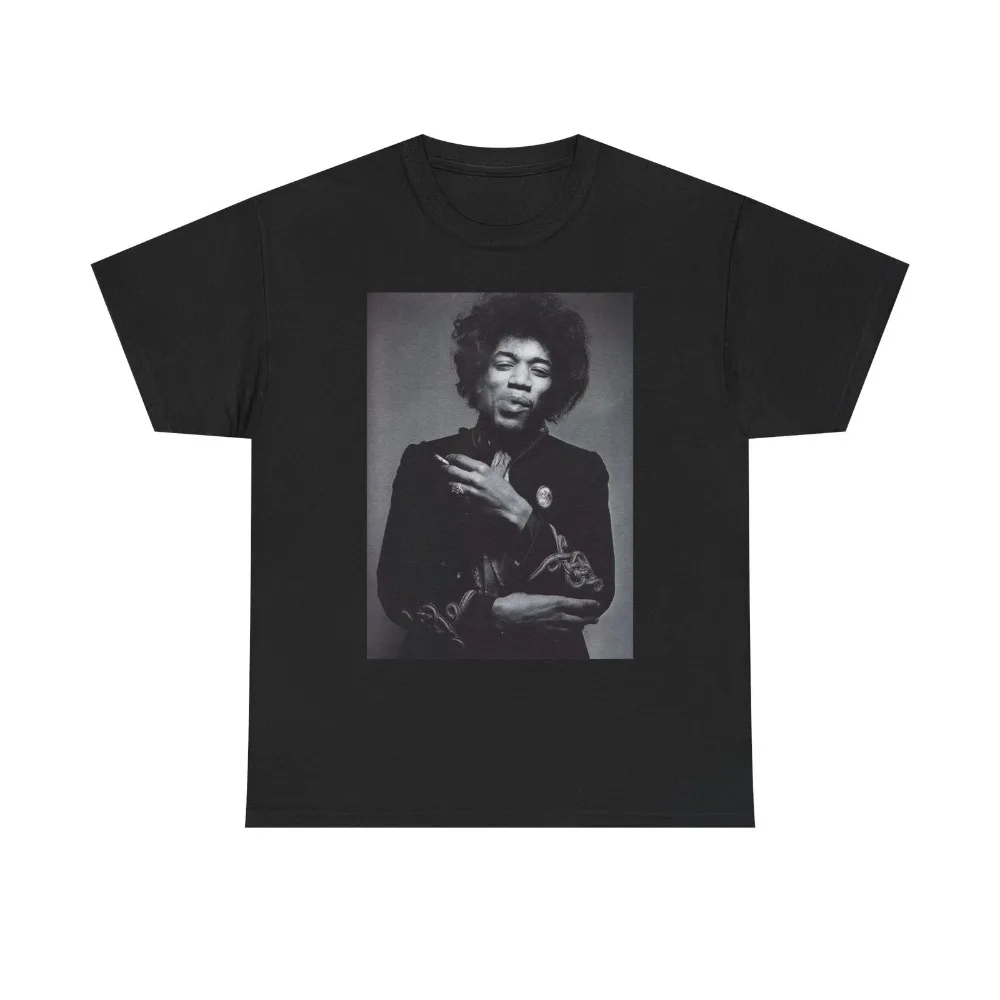 Jimi Hendrix Pattern Retro Men's T-shirt Summer New Item Suitable for Both Men and Women Casual T-shirt