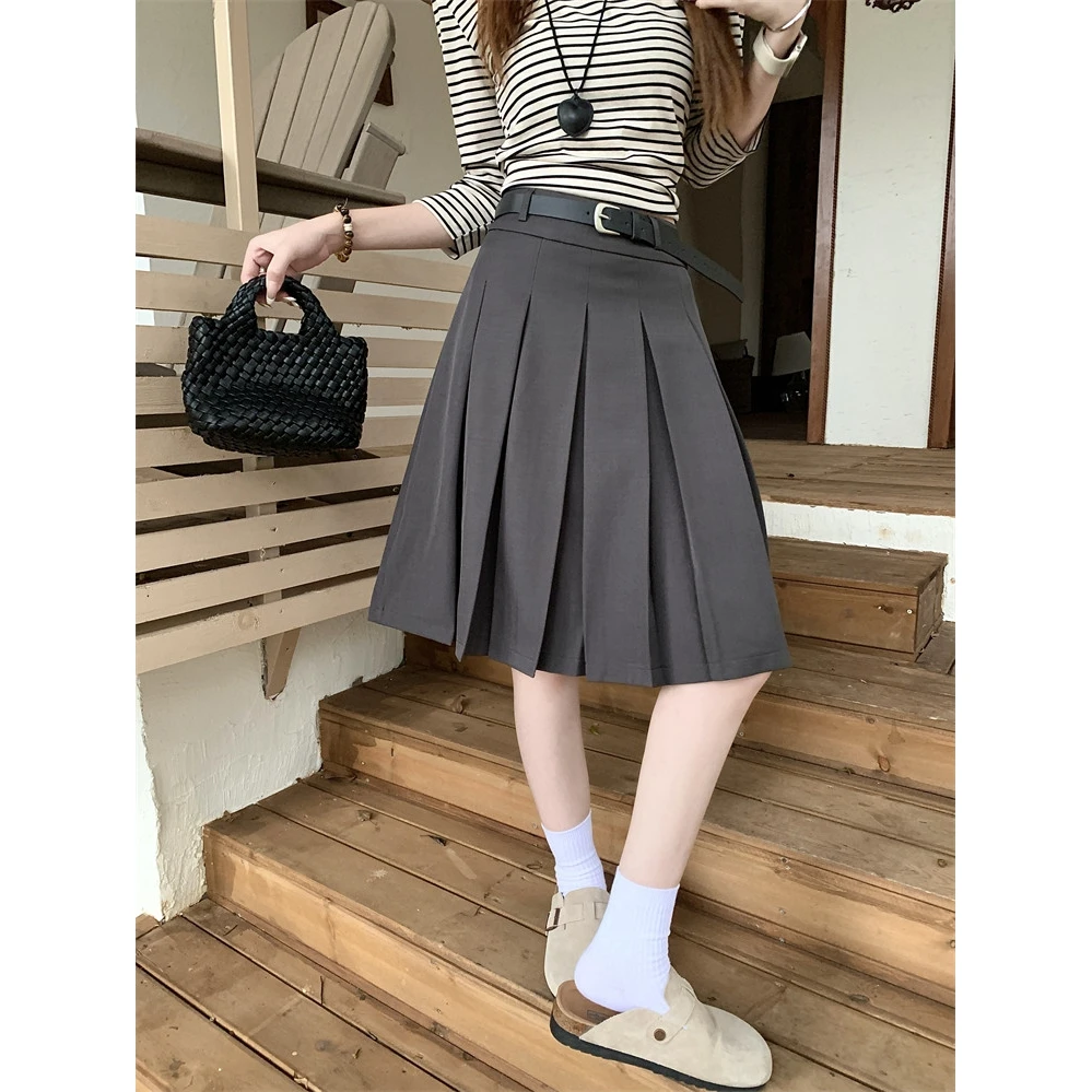 

Женская модная универсальная юбка-костюм с высокой талией, прямого кроя, А-силуэт, из полиэфирного волокна, на молнии, для весны