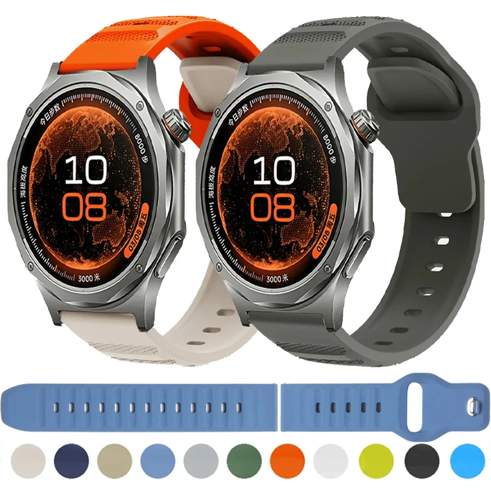 22mm 20mm Sport Silicone Strap For Oneplus Watch 4/3/2R/Lite Correa Band For Amazfit Bip Max Balance 3 Active Max OPPO X3/X2/X/S
