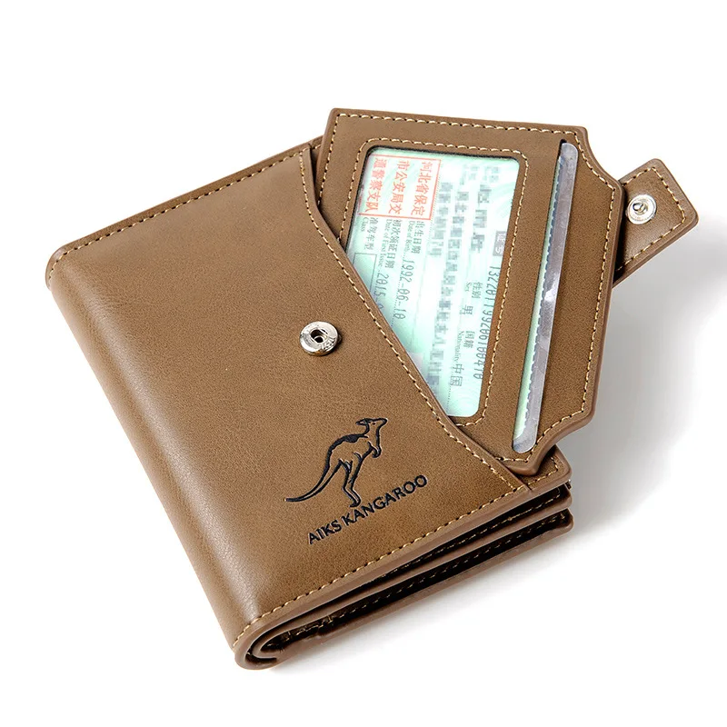 

Men's RFID Protected PU Leather Wallet Vintage Short Purse Card Holder 7-5