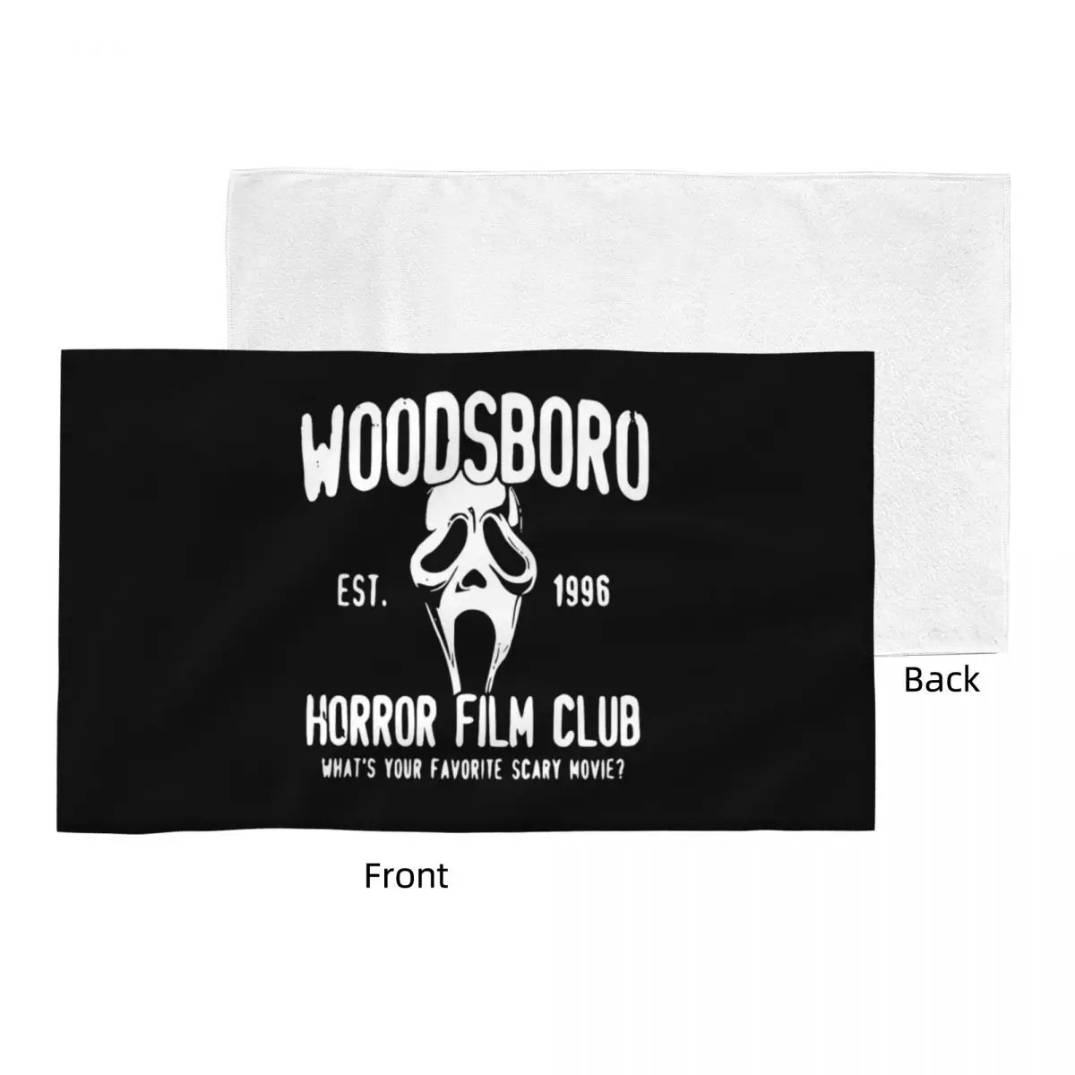 Custom Scream Woodsboro Film Club Soft Face Towel Quick Dry Pool Bath Cotton Towels Absorbent