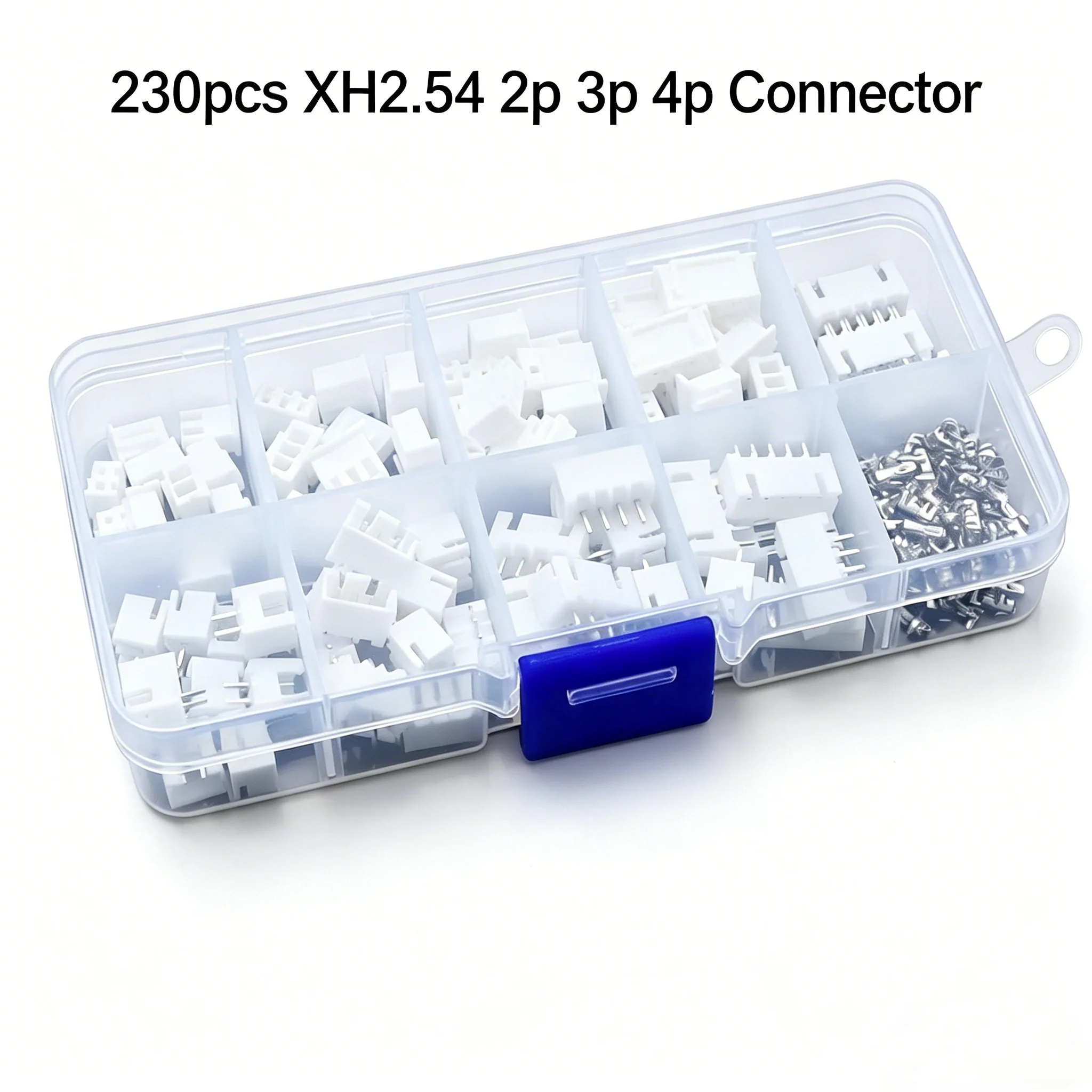 230pcs XH2.54 2p 3p 4p 5 Pin 2.54mm Pitch Terminal Kit/Housing/Needle Holder