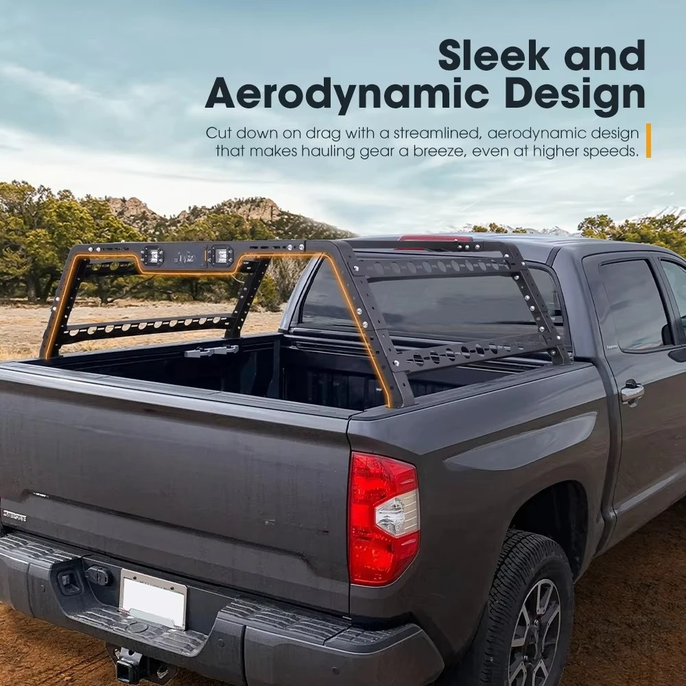 Truck Bed Rack Ladder for 4x4 Landing Universal  Roof Rack 500kg Capacity Adjustable Multipurpose Cage