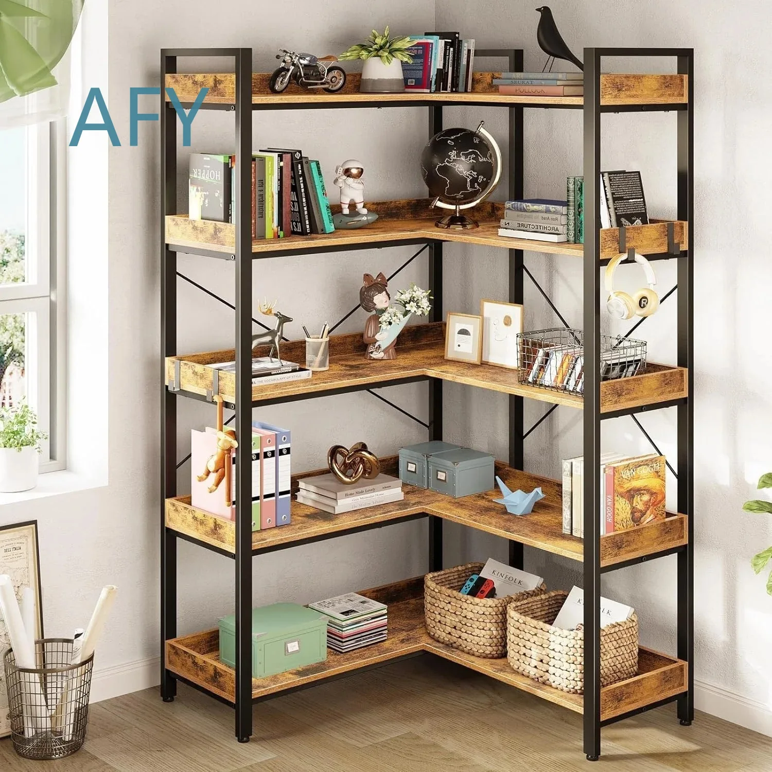 Multilayer Floor Standing Storage Shelf for Home Living Room Balcony Kitchen Microwave Oven Organizer Rack Minimalist