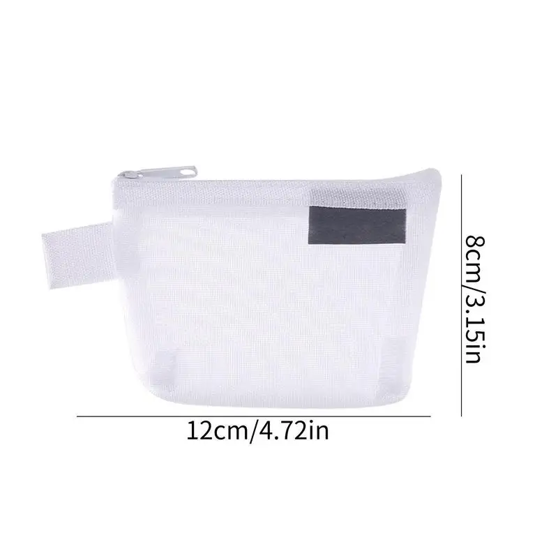 Mesh Storage Bag Three-Dimensional Triangular Change Purse Nylon Convenient Storage Pouch Portable Key Lipstick Coin Card Holder