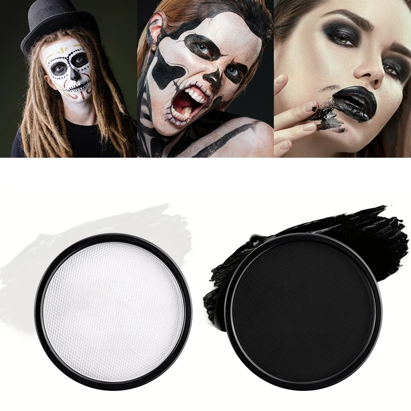 Vernice professionale per viso e corpo 30G, sicura, monocolore per il trucco di Halloween e Natale, pittura per viso e corpo attivata dall'acqua