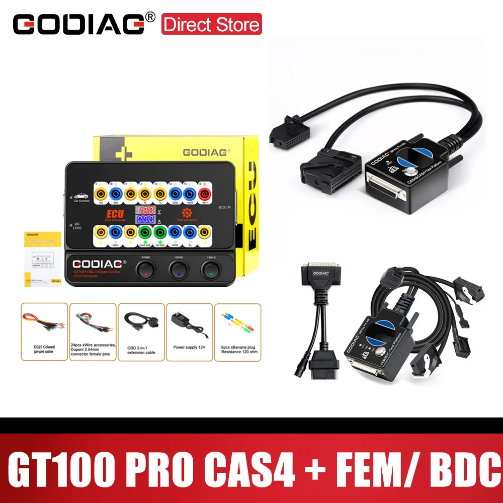 Godiag GT100+ GT100 Pro OBDII Breakout Box ECU Connector plus Test Platform For BMW CAS4 / CAS4+ and FEM/ BDC