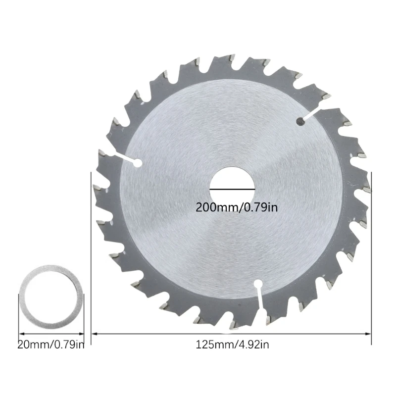 24 Tooth TCT Cutting Sawblade for Cutting Trimming Softwoods Hardwoods Long Lasting Sawblade Circular 125/140mm