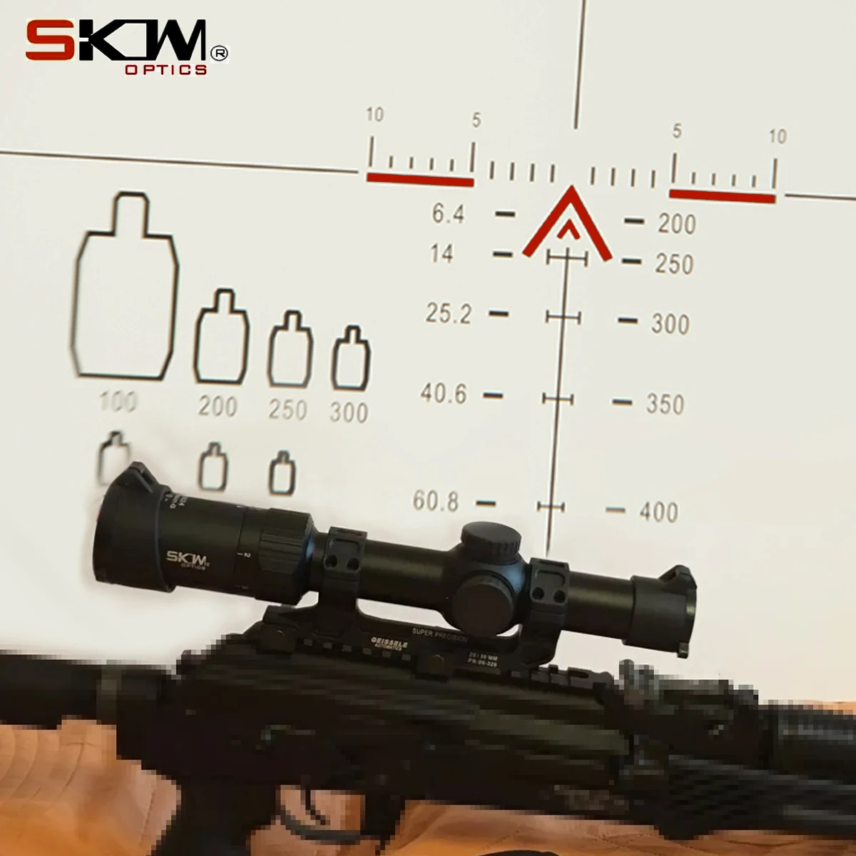 

SKWoptics AK Scope 1.25-5x26A Tactical Riflescopes Hunting AK Sight Kalashnikov Sight BDC Reticle 30mm mount