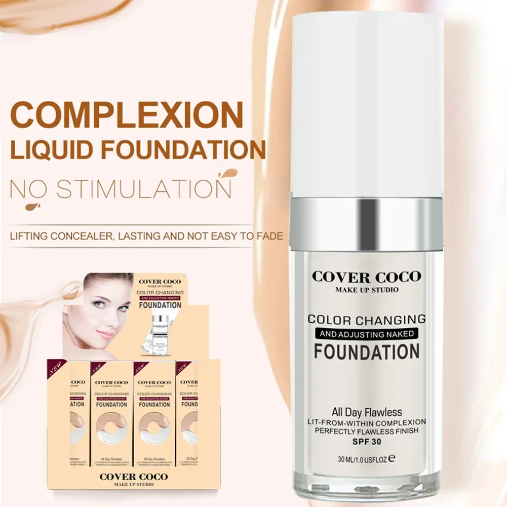 Cover Coco Long Lasting Concealer Liquid Foundation Hautfarbe Liquid Foundation Leichte und transparente Feuchtigkeitscreme