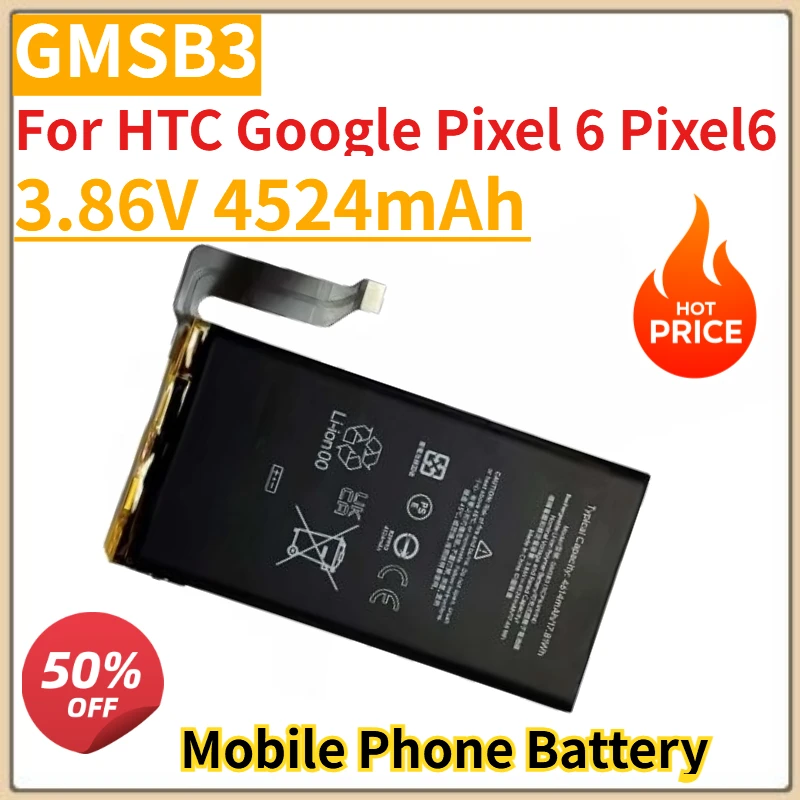 

High Quality New GMSB3 Mobile Phone Battery 3.86V 4524mAh For HTC Google Pixel 6 Pixel6 Cellphone Battery