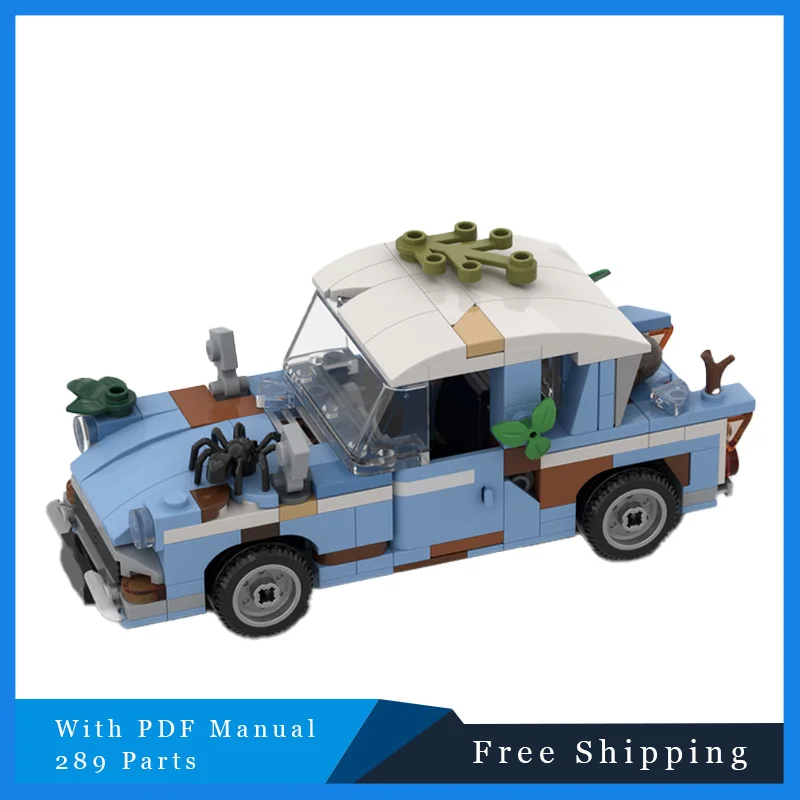 

289 шт. город розовый синий брошенный автомобиль модульный MOC строительный блок модель головоломка детский сборочный набор игрушек подарок на день рождения и Рождество