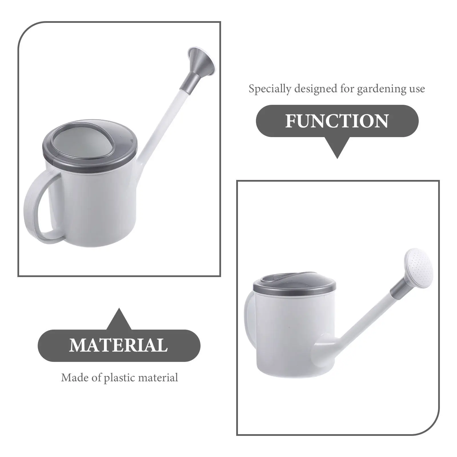 Household Watering Can Long Spout Stable Plastic Watering Pot Ergonomic Handle Convenient Refill Indoor Outdoor Garden Plants