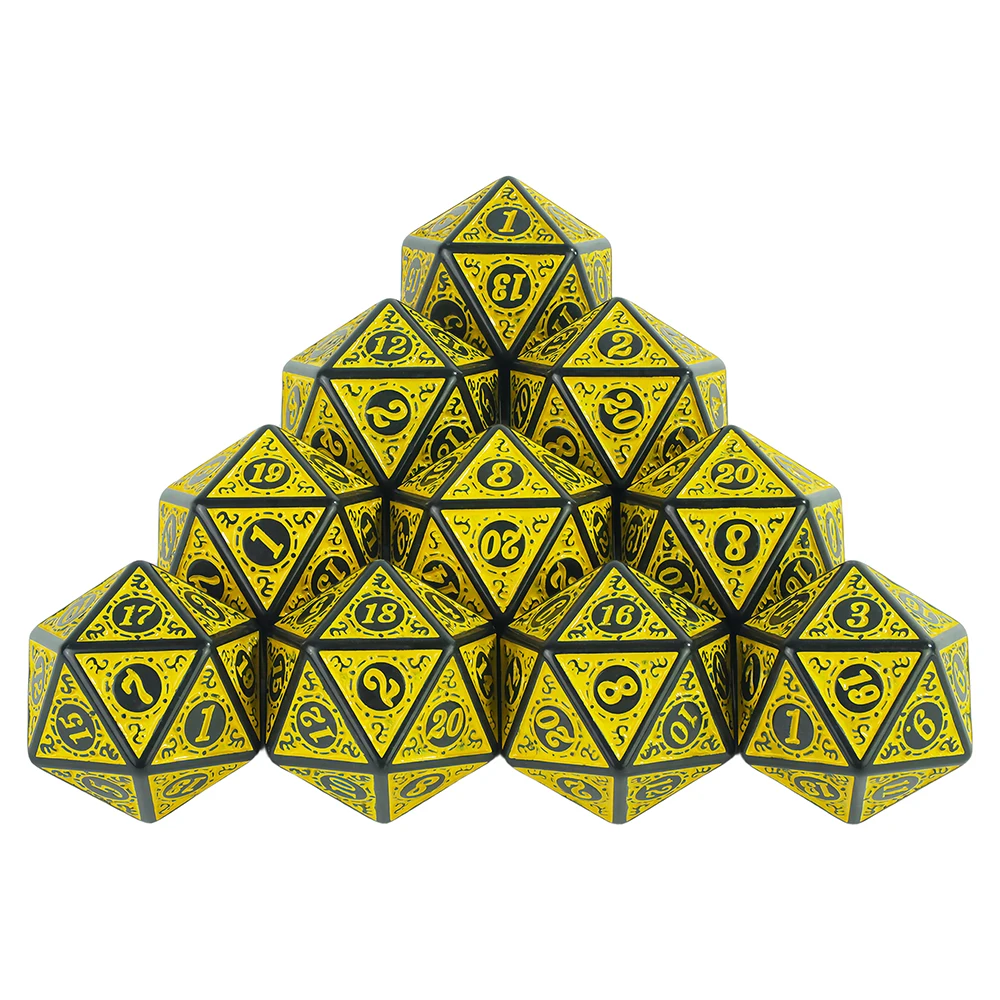 D20 Dice Set 10PCS 20 Sided for Board Games Dragon Rpg Dados Jogos Dnd As Christmas Birthday Gift