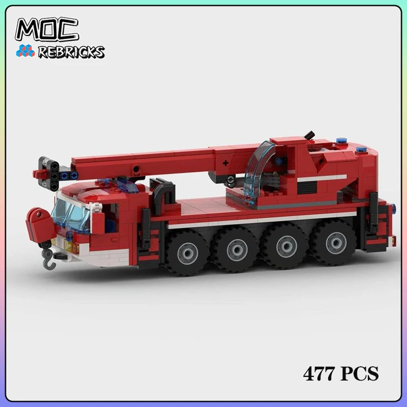 

City Series Classic Fire Brigade Crane Building Block Assemble Model DIY Toys Children Christmas Gifts 477PCS