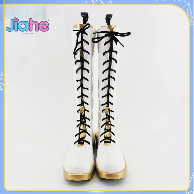 

KPop Охотники на демонов Руми Обувь для косплея Новые мужские и женские модные белые ботинки Хэллоуин Вечеринка Руми на высоком каблуке