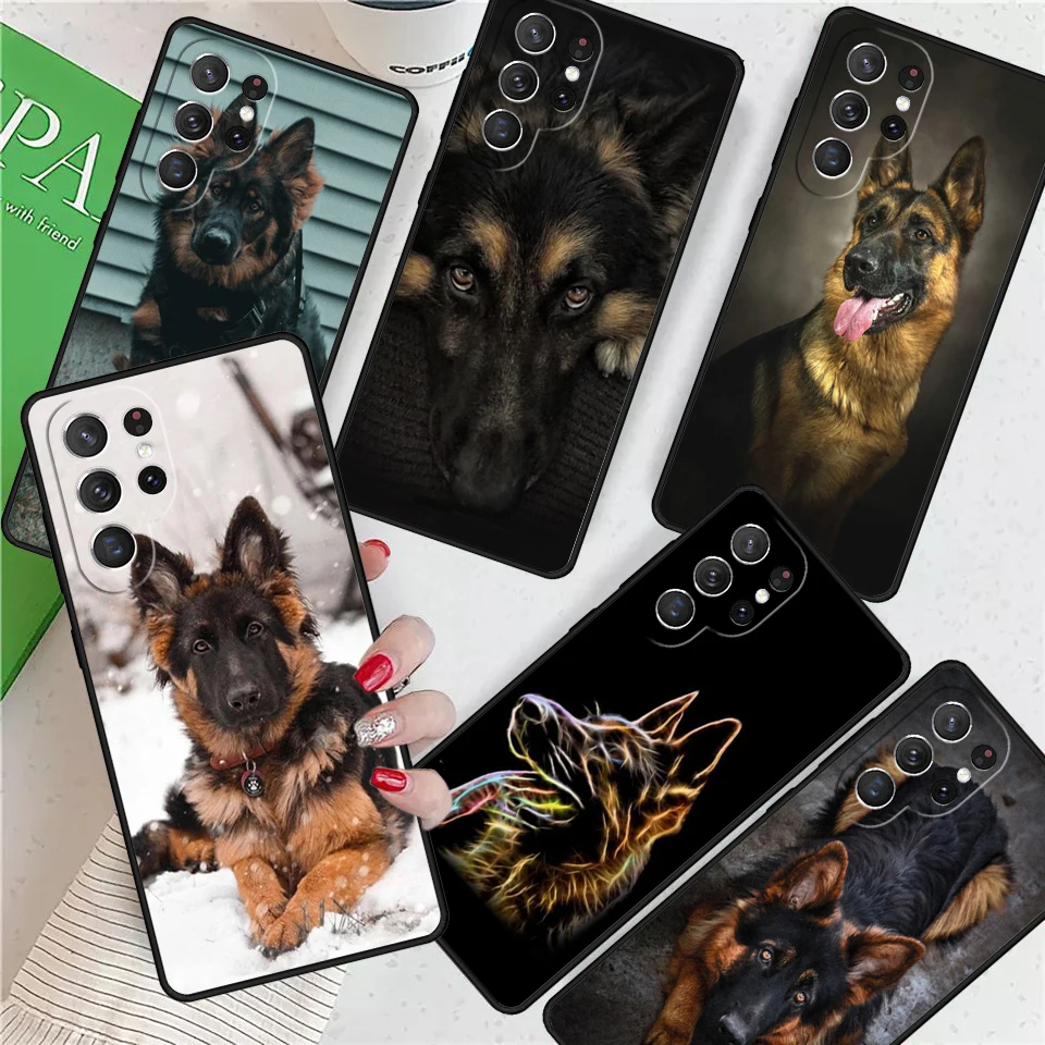 German Shepherd Dog For Samsung Galaxy S24 Ultra S21 S22 S8 S9 S10E Note 10 20 Plus FE S23 Phone case Cover Coque