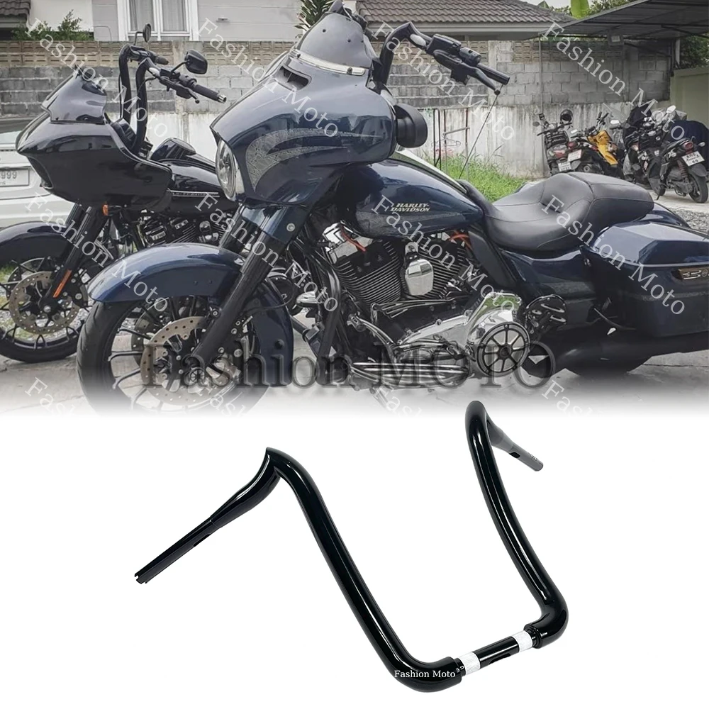 Motorrad 1-1/2 Zoll 38 mm Ziegenhorn Ape Lenker bis 1-1/4 Zoll Bar für Harley Road Glide 2014–2024 Motorrad Custom Bars