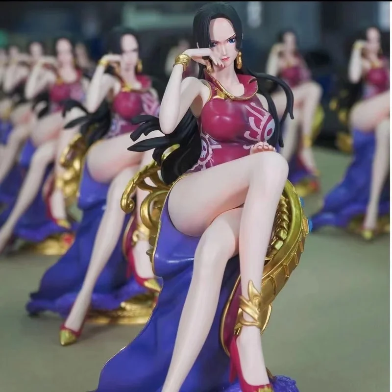 23cm Anime One Piece Boa Hancock Figures Seated Snake Lady Sofa Action Figure Women'S Solid Figures Collection Ornament Gifts