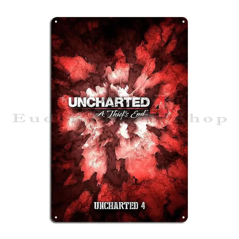 Uncharted Metal Sign Living Room Wall Decor Personalized Garage Wall Decor Tin Sign Poster