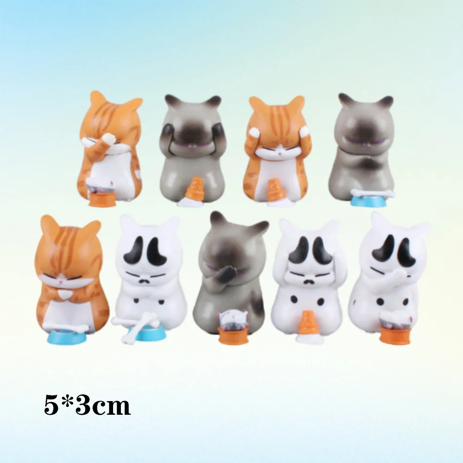 1Pcs/9Pcs 재미 미니 고양이 미스터리 상자 귀여운 분노와 고통 표현 블라인드 박스 어린이 생일 Christma 선물 사랑스러운 물건