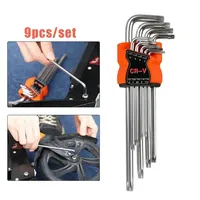 L-shaped double-ended screwdriver hexagonal wrench set - Hand tools 9-piece set - Star-shaped wrench set
