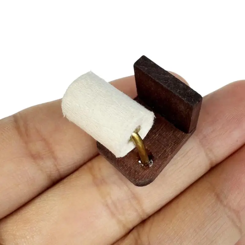 1:12 Dollhouse Mini BathroomTissue Holder-PaperTowelDispenser with RollableToiletPaper,BathroomScene for MiniatureDisplays